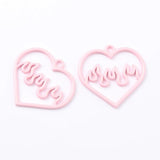10pcs Heart Enamel Charms Y2K Style Pendants for DIY Jewelry Making