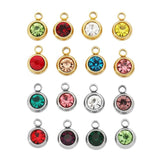 20Pcs Stainless Steel 6mm Rhinestone Charms for Jewelry Making Supplies