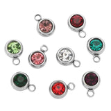 20Pcs Stainless Steel 6mm Rhinestone Charms for Jewelry Making Supplies