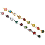 20Pcs Stainless Steel 6mm Rhinestone Charms for Jewelry Making Supplies