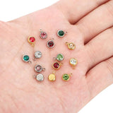 20Pcs Stainless Steel 6mm Rhinestone Charms for Jewelry Making Supplies