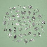 50pcs Mixed Bulk Animals Flower Star Charms for DIY Jewelry Making