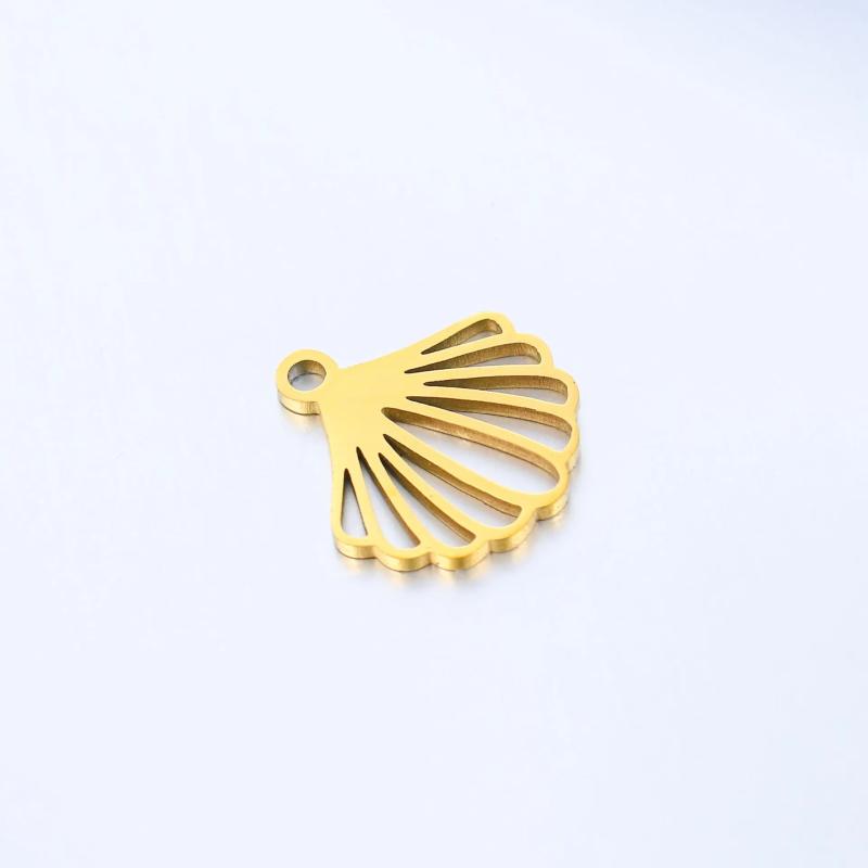 5Pcs Shell Charms Stainless Steel Seashell Pendant for DIY Bracelet