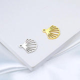 5Pcs Shell Charms Stainless Steel Seashell Pendant for DIY Bracelet