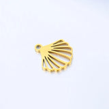 5Pcs Shell Charms Stainless Steel Seashell Pendant for DIY Bracelet