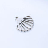 5Pcs Shell Charms Stainless Steel Seashell Pendant for DIY Bracelet