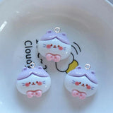 10pcs Cartoon Animals Head Charms for Jewelry Making Resin Pendant DIY Crafts
