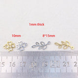 10pcs Stainless Steel Leaves Charms Pendant DIY Handcraft