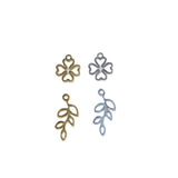 10pcs Stainless Steel Leaves Charms Pendant DIY Handcraft