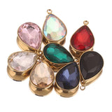 5pcs Stainless Steel Glass Charms for Jewelry Making Crystal DIY Earrings
