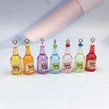 10pcs Fruit Drinking Bottle Charms Resin Pendant For Jewelry Making C939
