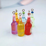 10pcs Fruit Drinking Bottle Charms Resin Pendant For Jewelry Making C939