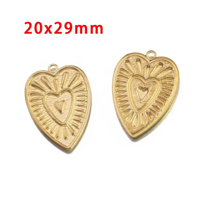 20Pcs Raw Brass Sacre Heart Charms Pendants for DIY Earrings Necklace