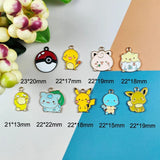 10pcs Cartoon Anime Earring Pendant DIY Keychain Bracelet Alloy Jewelry Charms
