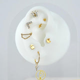 Titanium CZ Charm for Lobe Piercing Hoop Earrings