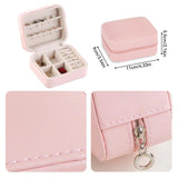 Mini Leather Jewelry Organizer Case Travel Jewelry Zipper Case