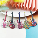 10pcs Guitar Wooden Charms for DIY Jewelry Making Earrings Pendants