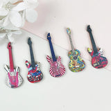 10pcs Guitar Wooden Charms for DIY Jewelry Making Earrings Pendants