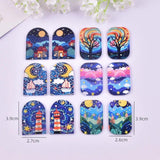 12pcs Good Views Scenery Acrylic Charms for DIY Jewelry Making