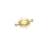 5Pcs Double Hole Stainless Steel Sun Charms Connectors Pendant Jewelry Findings