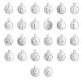 5Pcs/Lot 26 Alphabet Charms Stainless Steel Initial Letters A-Z Charm 12mm