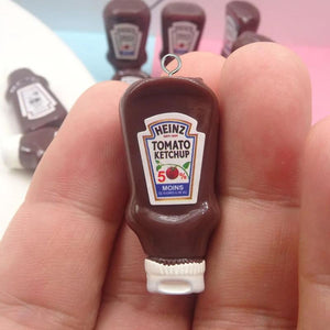 6pcs Tomato Sauce Charms Kitchen Pendant DIY Jewelry