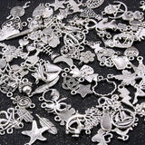 100Pcs 100 Style Mix Charms Pendants DIY Jewelry Making Necklace Accessaries