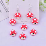 10pcs Mushroom Cartoon Resin Charms Pendant for Jewelry Making DIY