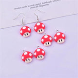 10pcs Mushroom Cartoon Resin Charms Pendant for Jewelry Making DIY