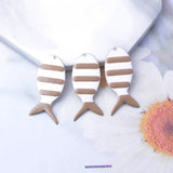 6pcs Copper Fish Charms Enamel Earring Pendant DIY Jewelry Making