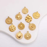 3Pcs 18K Plated Stainless Steel Pendant Charms for Jewelry Making