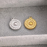 3Pcs 18K Plated Stainless Steel Pendant Charms for Jewelry Making