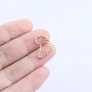 10pcs 20mm Africa Stainless Steel Jewelry Charms Pendant DIY Handcraft