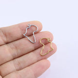 10pcs 20mm Africa Stainless Steel Jewelry Charms Pendant DIY Handcraft