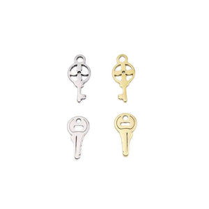 10pcs 12mm Mini Key Charms Pendant Stainless Steel DIY Handcraft Waterproof