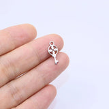 10pcs 12mm Mini Key Charms Pendant Stainless Steel DIY Handcraft Waterproof