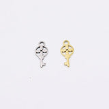 10pcs 12mm Mini Key Charms Pendant Stainless Steel DIY Handcraft Waterproof