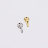 10pcs 12mm Mini Key Charms Pendant Stainless Steel DIY Handcraft Waterproof