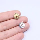 10pcs Stainless Steel Compass Charms Pendant for DIY Handcraft