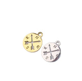 10pcs Stainless Steel Compass Charms Pendant for DIY Handcraft
