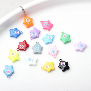 10pcs Alloy Cartoon Stars Shape Charms Pendant Earring Necklace Bracelet DIY