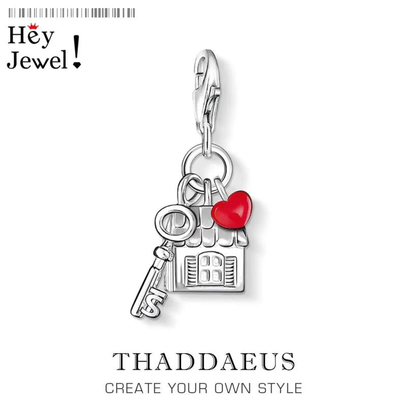 Love House Charm Romantic 925 Sterling Silver Sweet Pendant