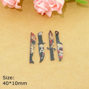 8pcs Ghost Charms Acrylic Halloween Pendant Bulk