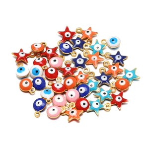 20Pcs Stainless Steel Evil Eye Charms for DIY Jewelry Making