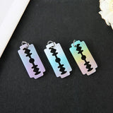 20Pcs Razor Blade Charms for Earrings Pendant DIY Jewelry Making