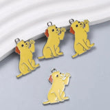 10pcs Dog Enamel Charms for DIY Necklace Jewelry