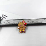 10pcs Gingerbread Man Charms Resin Biscuit Pendant DIY Earrings