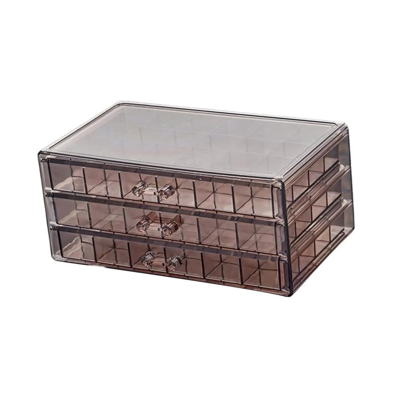 3-Layer Jewelry Storage Box with 72 Compartments