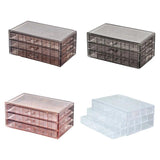 3-Layer Jewelry Storage Box with 72 Compartments