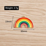 10pcs Enamel Rainbow Charms Pendants Jewelry Making Earrings Necklace DIY